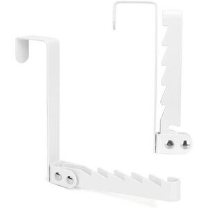 Over Door Hooks Hanger Folding Collapsible Organizer Rack Coat Towel White 2 Pk